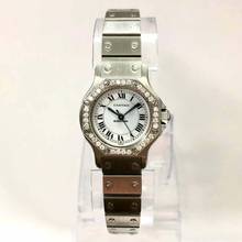 Thumbnail von Cartier Santos OCTAGON Automatic 25mm Steel 0.4TCW DIAMOND Watch </h1>