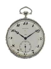 Thumbnail von Zenith Mans open face Lepine Pocket Watch Art Deco </h1>