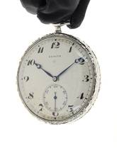 Thumbnail von Zenith Mans open face Lepine Pocket Watch Art Deco </h1>