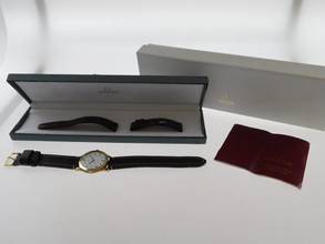 Thumbnail von Omega Speedmaster massiv 18 Karat Gelbgold Automatik 35 mm Cal 1110 im Full Set </h1>