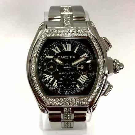  Cartier Roadster 2618 Automatic 42mm Steel ~2.5TCW DIAMOND Watch </h1> 