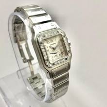 Thumbnail von Cartier Santos Galbée 24mm Automatic Steel 0.65TCW Diamond Watch NEW Model </h1>