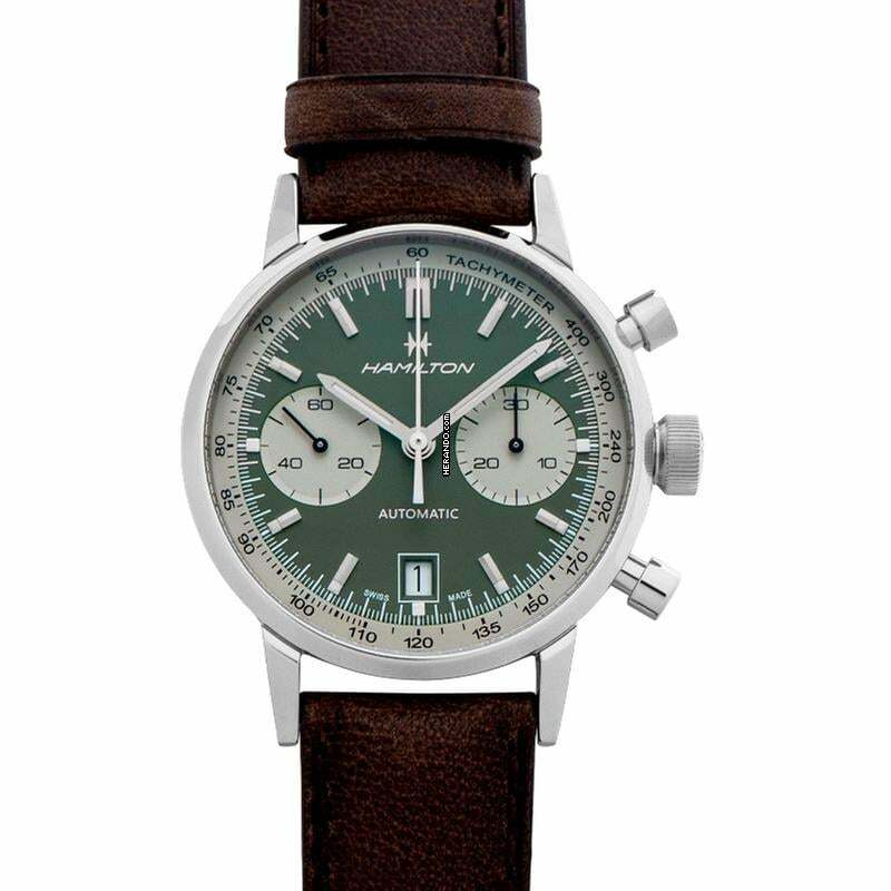 Hamilton Intra-Matic H38416560 - American Classic Automatic Green Dial Stainless Steel Men's Watch </h1>