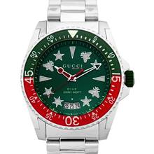Thumbnail von Gucci Dive YA136222 - Dive Quartz Green Dial Stainless Steel Men's Watch </h1>