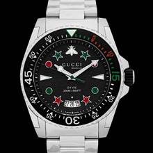 Thumbnail von Gucci Dive YA136221 - Dive Quartz Black Dial Stainless Steel Men's Watch </h1>