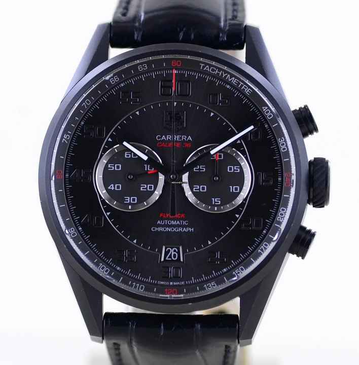  TAG Heuer Carrera Calibre 36 Chronograph Flyback black Calibre 36 El Primero Titan Glasboden </h1> 