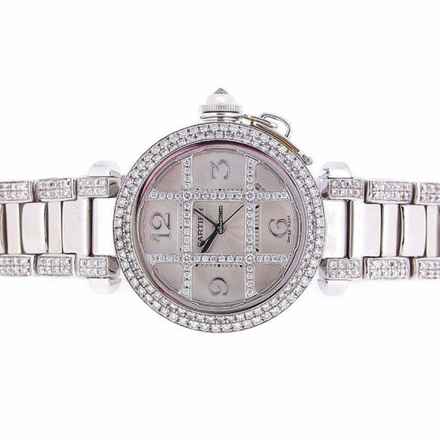  Cartier Pasha 38mm Automatic Steel 7.3TCW DIAMOND Watch </h1> 