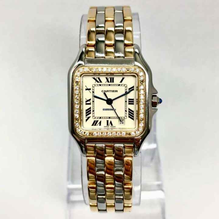  Cartier Panthère 27mm 3 Row Gold 0.43TCW DIAMOND Watch </h1> 