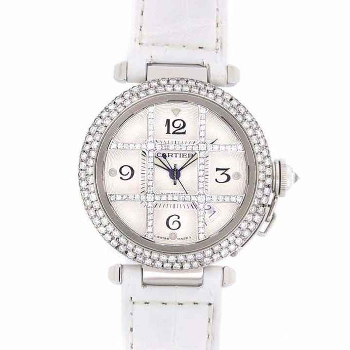  Cartier Pasha 38mm Automatic Steel DIAMOND Watch </h1> 