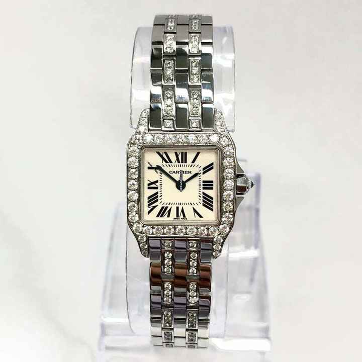  Cartier Santos Demoiselle 20mm Steel 2.25TCW Diamond Watch </h1> 