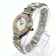 Thumbnail von Cartier 21 Must de Cartier Quartz 28mm 2 Tone 0.40TCW Diamond Watch </h1>