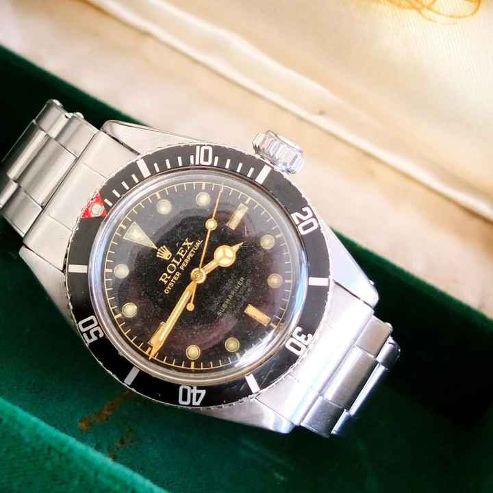  Rolex Submariner (No Date) Radium 6538 4 Line Big Crown Gilt / Radium Zifferblatt aus 1956 