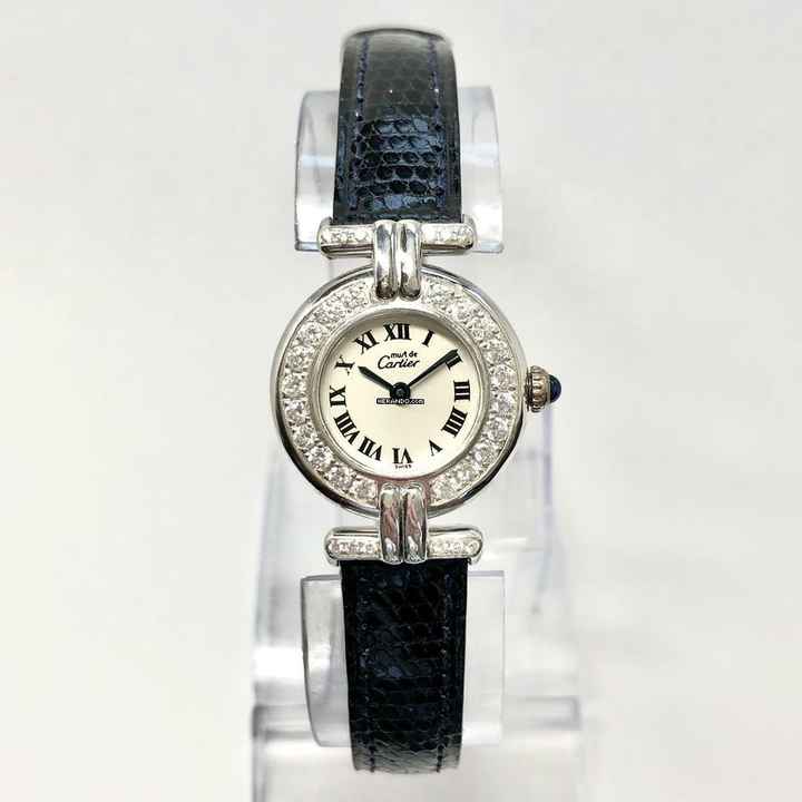  Cartier VERMEIL COLISÈE 925 Silver 0.87TCW Diamond Watch Cartier Band </h1> 