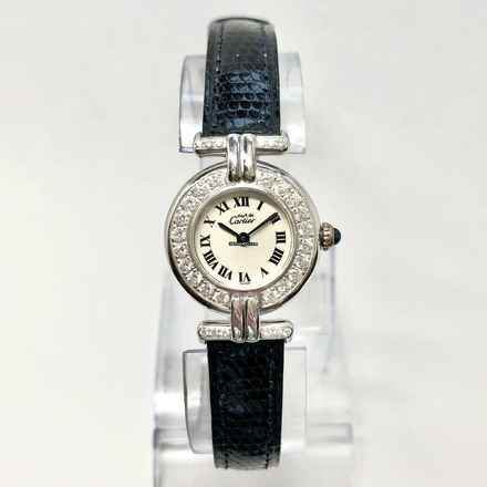  Cartier VERMEIL COLISÈE 925 Silver 0.87TCW Diamond Watch Cartier Band </h1> 