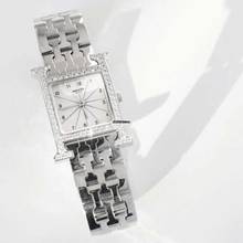 Thumbnail von Hermès Heure H Steel Watch 0.91TCW DIAMOND Bezel </h1>