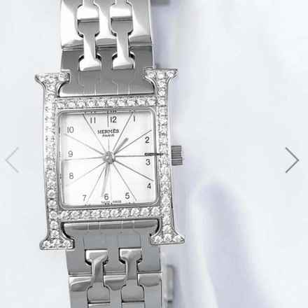  Hermès Heure H Steel Watch 0.91TCW DIAMOND Bezel </h1> 