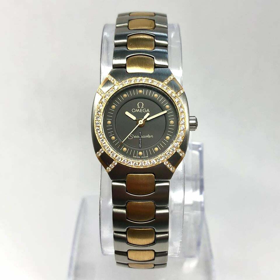 Omega Seamaster POLARIS 2 Tone 23mm ~0.5TCW Diamonds Watch </h1> 