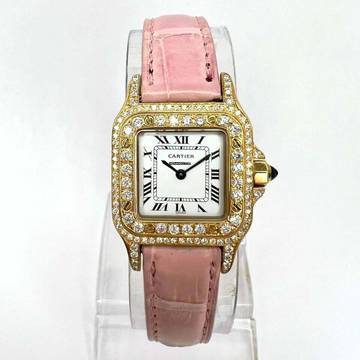  Cartier Santos Galbée 24mm 18K Yellow Gold 1.06TCW DIAMOND Watch </h1> 