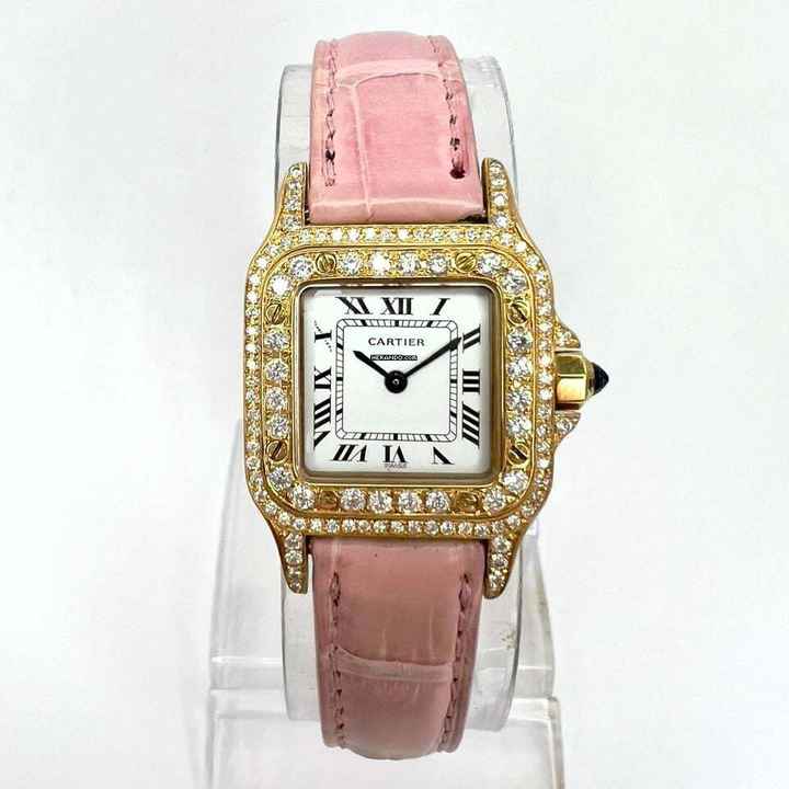  Cartier Santos Galbée 24mm 18K Yellow Gold 1.06TCW DIAMOND Watch </h1> 