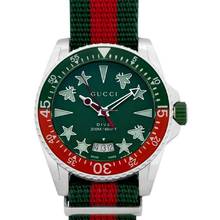 Thumbnail von Gucci Dive YA136339 - Dive Quartz Green Dial Stainless Steel Men's Watch </h1>