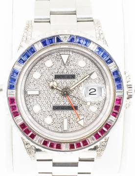  Rolex GMT-Master II 16700 diamond dial watch only. 