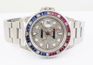 Thumbnail von Rolex GMT-Master II 16700 diamond dial watch only.