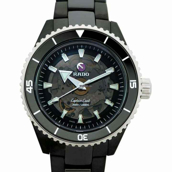  Rado HyperChrome Captain Cook R32127152 - Captain Cook Automatic Black Dial Ceramic Men's Watch </h1> 