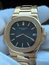Thumbnail von Patek Philippe Nautilus 3700/1 Nautilus Jumbo Gelbgold Tritium Zifferblatt Box + Stammbuchauszug