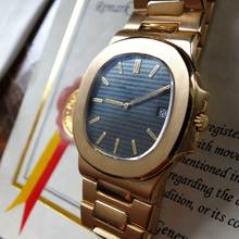 Thumbnail von Patek Philippe Nautilus 3700/1 Nautilus Jumbo Gelbgold Tritium Zifferblatt Box + Stammbuchauszug