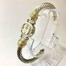 Thumbnail von David Yurman CABLE CHELSEA 925 Silver & 14K GP Bracelet Watch 0.82 DIAMONDS Mother Of Pearl Dial </h1>