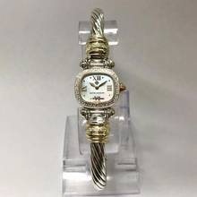 Thumbnail von David Yurman CABLE CHELSEA 925 Silver & 14K GP Bracelet Watch 0.82 DIAMONDS Mother Of Pearl Dial </h1>