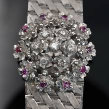 Thumbnail von SARCAR GENEVE Lady Jewel watch white gold 18KT with real rubies and diamond's Full Set </h1>