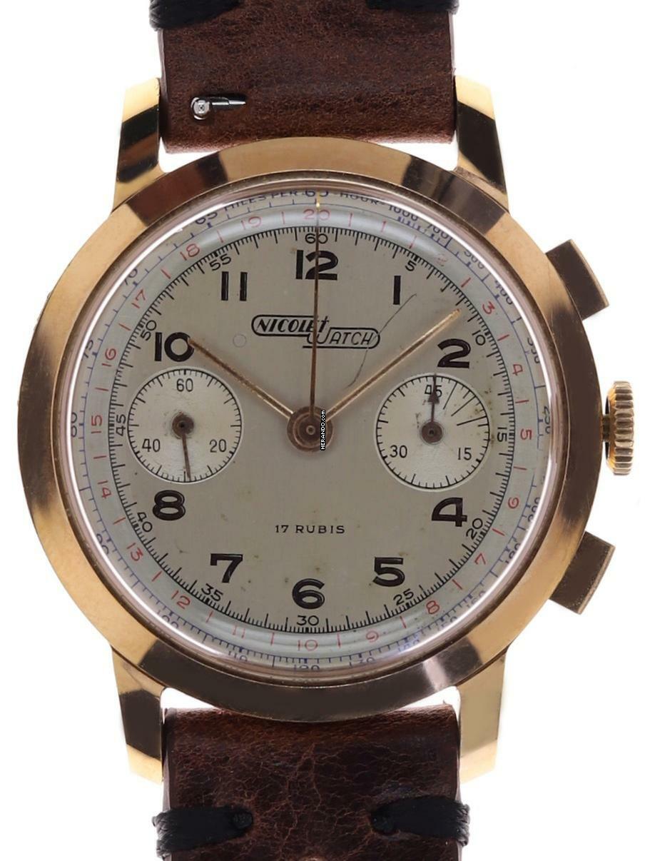  Nicolet Gents Wristwatch Chronograph Charles Nicolet Tramelan </h1> 
