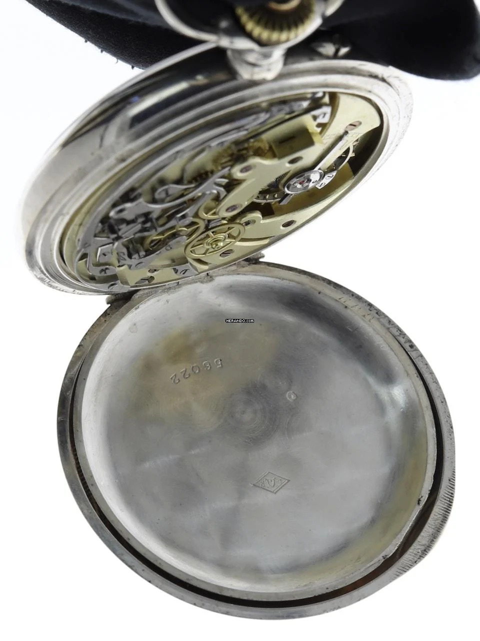 Thumbnail von Swiss Mans open face Chronograph Pocketwatch Deposé </h1>