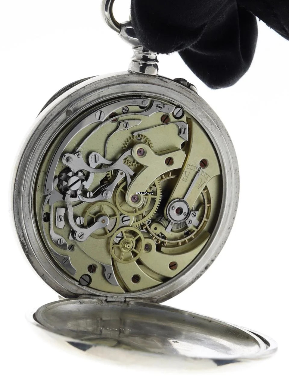Thumbnail von Swiss Mans open face Chronograph Pocketwatch Deposé </h1>