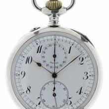 Thumbnail von Swiss Mans open face Chronograph Pocketwatch Deposé </h1>