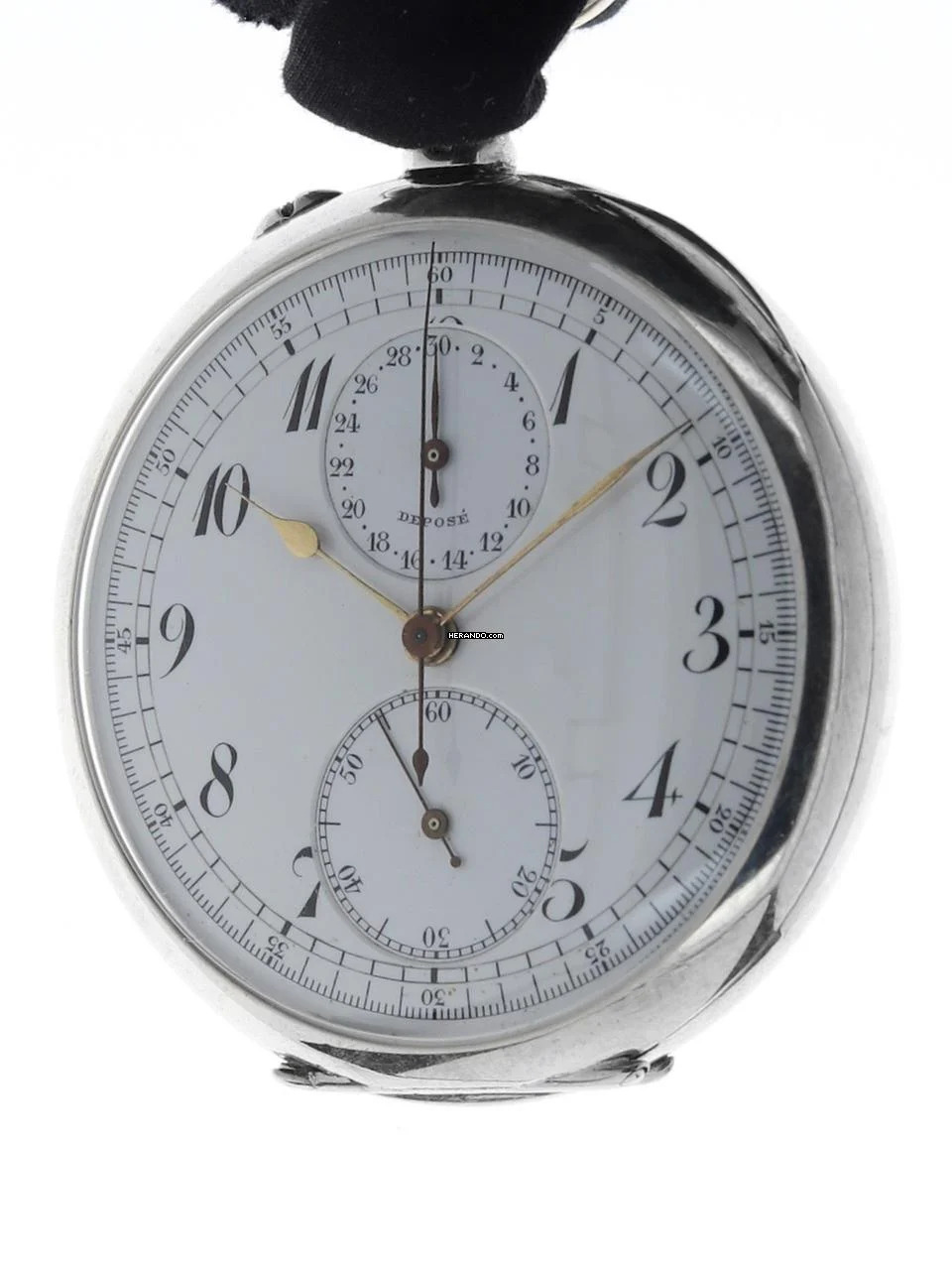 Thumbnail von Swiss Mans open face Chronograph Pocketwatch Deposé </h1>