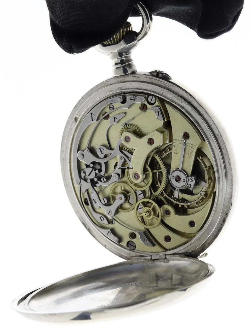 Thumbnail von Swiss Mans open face Chronograph Pocketwatch Deposé </h1>