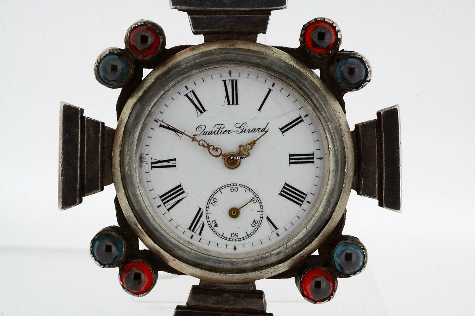 Thumbnail von Quartier-Girard Freemasons Huguenot Cross Key Wind Pocket Watch