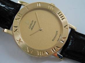 Thumbnail von Corum Romvlvs 18 Karat Gelbgold Romulus Automatik Herrenuhr 35 mm im Best Zustand mit Box und Zubehör </h1>