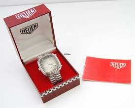 Thumbnail von Heuer Silverstone Vintage Chronograph aus 1970er Box & Papiere