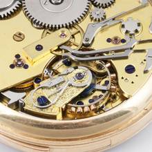 Thumbnail von Nicole Nielsen - Hergestellt für Howell James & Co London Schleppzeiger Chronograph Minuten Repetition 1884 Chronometer Guillaume Unruhe 18k gold </h1>