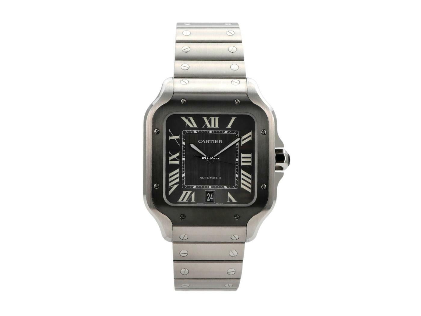  Cartier Santos de Cartier Edelstahl großes Modell Ref. WSSA0037 </h1> 