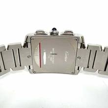 Thumbnail von Cartier Tank Française Chronograph Quartz 28mm Steel ~1TCW DIAMOND Watch </h1>