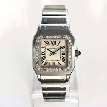  Cartier Santos Galbée 29mm Quartz Steel 0.85TCW Diamond Watch NEW Model </h1> 