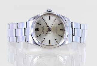 Thumbnail von Rolex Oyster Perpetual 34 Vintage Oysterband Chronometer Tritium 1965 Papiere rar </h1>
