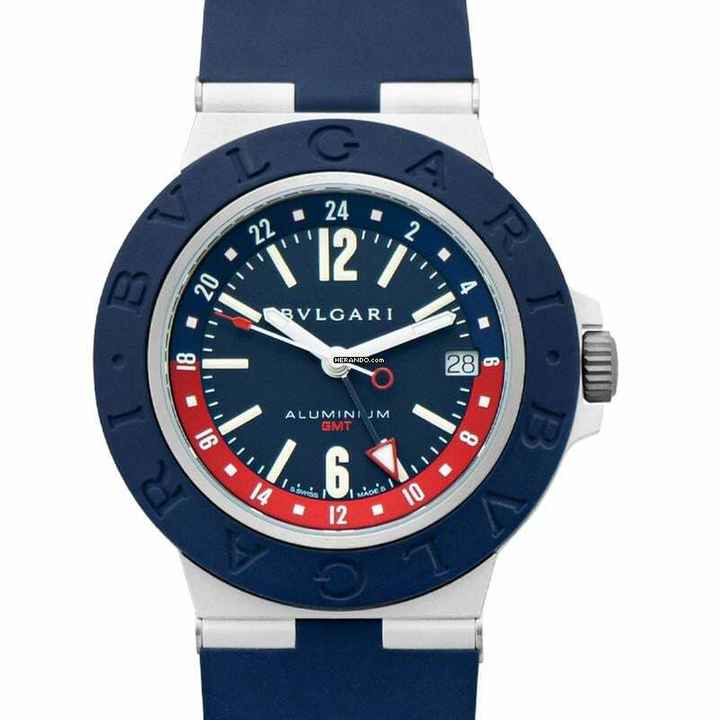  Bulgari 103554 - Aluminium Automatic Blue Dial Titanium Men's Watch </h1> 