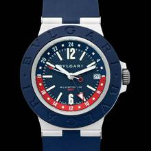 Thumbnail von Bulgari 103554 - Aluminium Automatic Blue Dial Titanium Men's Watch </h1>