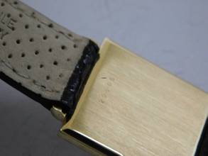 Thumbnail von Audemars Piguet 18 Karat Gelbgold flache Herrenuhr 25,5 mm Kaliber 2003 Vintage Handaufzug Uhr Krokoband </h1>