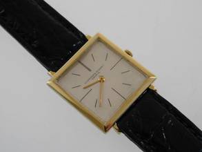 Thumbnail von Audemars Piguet 18 Karat Gelbgold flache Herrenuhr 25,5 mm Kaliber 2003 Vintage Handaufzug Uhr Krokoband </h1>